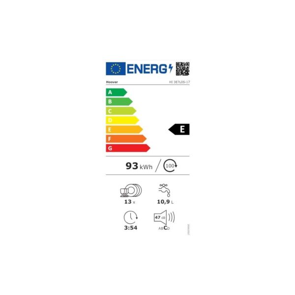 Hoover HI 3E7L0S-17 Tam Entegre Ankastre Bulaşık Makinesi 13Kişilik