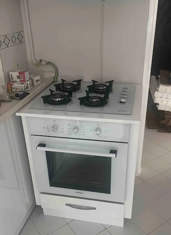 Kumtel 2’li Beyaz Cam Ankastre Set