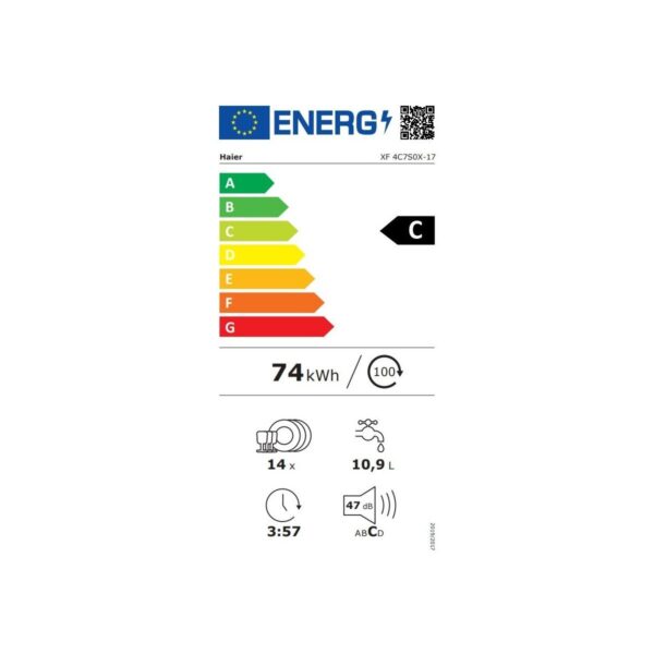 Haier Xf 4C7S0X-17 10 Programlı Wi-Fi Bağlantılı Bulaşık Makinesi