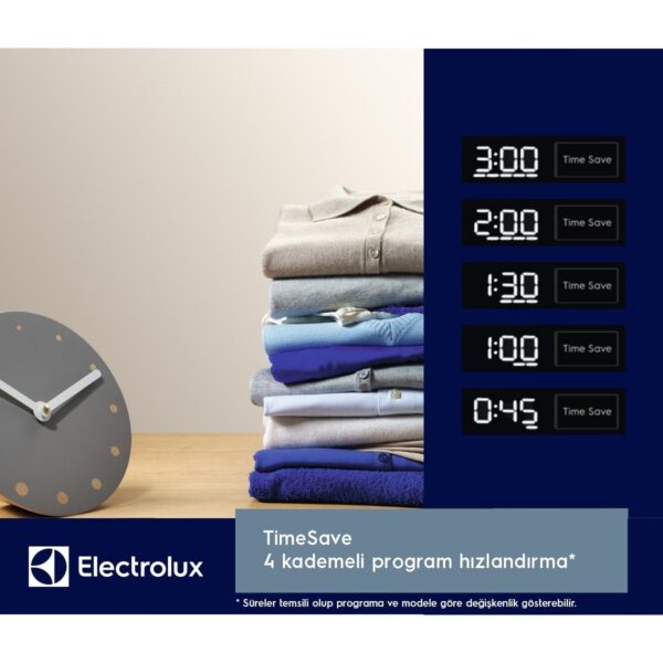 Electrolux EWZF549WT 9 kg 1400 Devir TimeCare 14/30/60 dk Hızlı Yıkama Buharlı Anti Alerji Programlı Inverter Çamaşır Makinesi