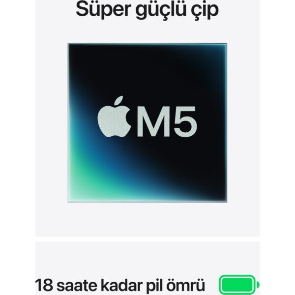 Apple MacBook Air M5 16GB 512GB SSD macOS 13″ Taşınabilir Bilgisayar Gök Mavisi MDHH4TU/A