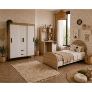 Afilli Ildır Cocuk Odası Takımı Tamamı Mdf Flora ve Beyaz