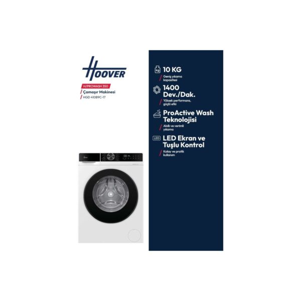 Hoover Hgd 410B9C-17 10 kg Yıkama Kapasitesi 1400 Devir Enerji Sınıfı A Çamaşır Makinesi