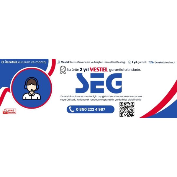 SEG 3 Programlı Bulaşık Makinesi E Enerji Sınıfı 12 Kişilik Kapasite Beyaz Renk