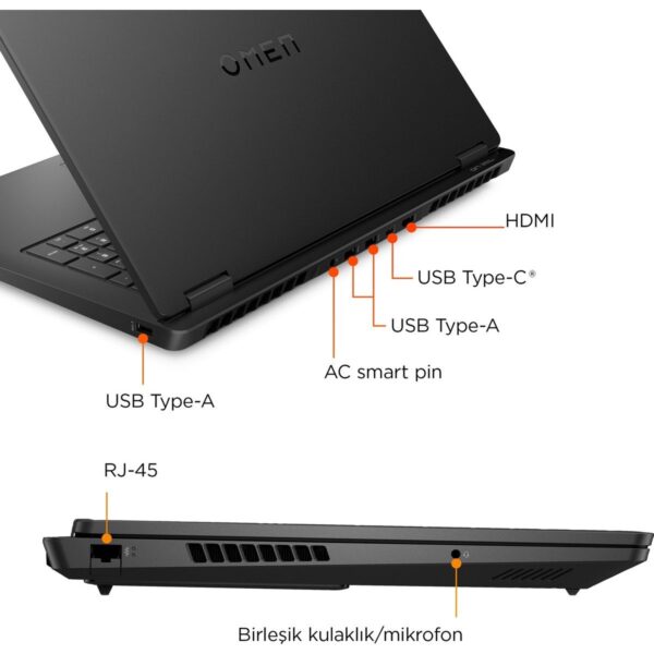 HP Omen 17-DB1017NT AMD Ryzen AI 5 340 24GB 1TB SSD RTX5060 Freedos 17.3″ Taşınabilir Bilgisayar C2EZ7EA