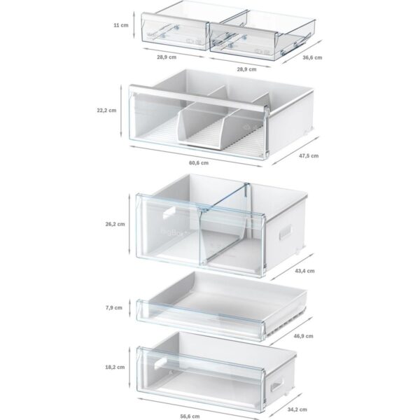 Bosch KGP76AIC0N Serie 8 186 x 75 cm Kolay Temizlenebilir Inox Alttan Donduruculu Buzdolabı