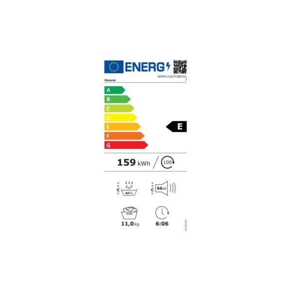 Hoover NDPH 11A2TCBEXS17 11 kg Wi-Fi Bağlantılı Isı Pompalı Kurutma Makinesi