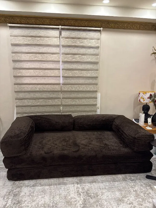 MONAMI Dechome Meganest Modern Fitilli Kadife Kanepe| Yatak Olabilen, Dayanıklı Orta Sert Sünger, Yıkanabilir Kılıf