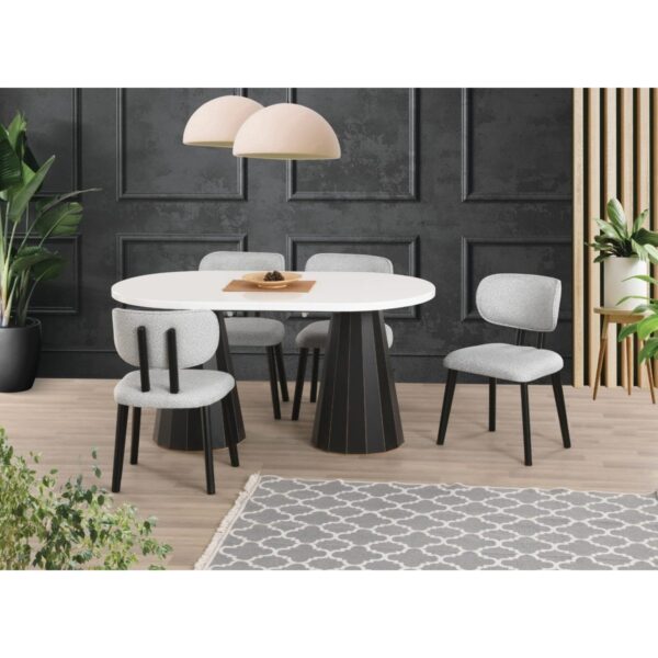Yuvaset Home Uyar Beyaz 4 Adet Rüya Sandalye 90*160+30 Pota Açılabilir Masa Takımı
