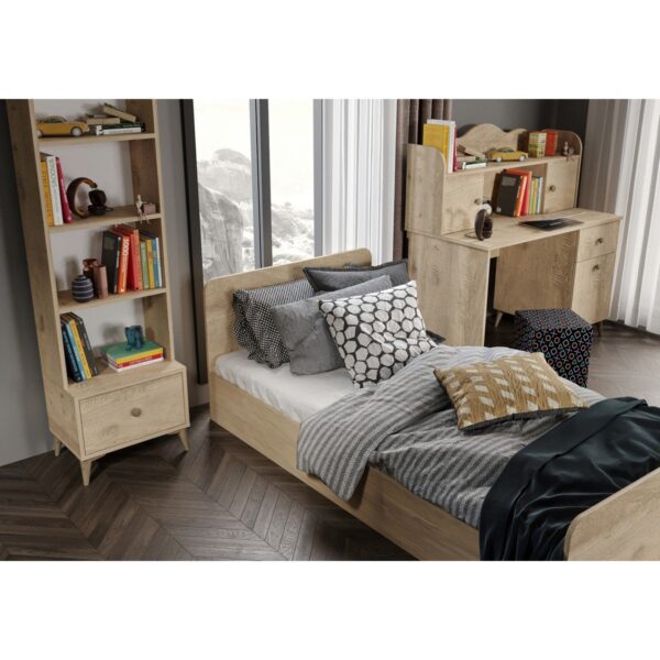 Kzn Home Akasya Modern Genç Odası Takımı Meşe – 4 Parçalı ve Tamamı 1. Kalite Mdf