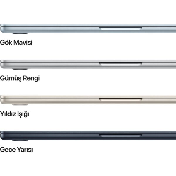 Apple MacBook Air M5 16GB 512GB SSD macOS 13″ Taşınabilir Bilgisayar Gece Yarısı MDHE4TU/A