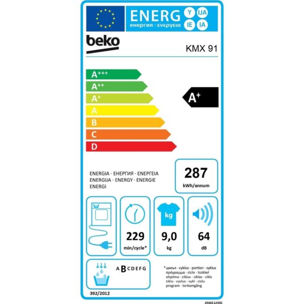 Beko KMX 91 9 kg Çamaşır Kurutma Makinesi